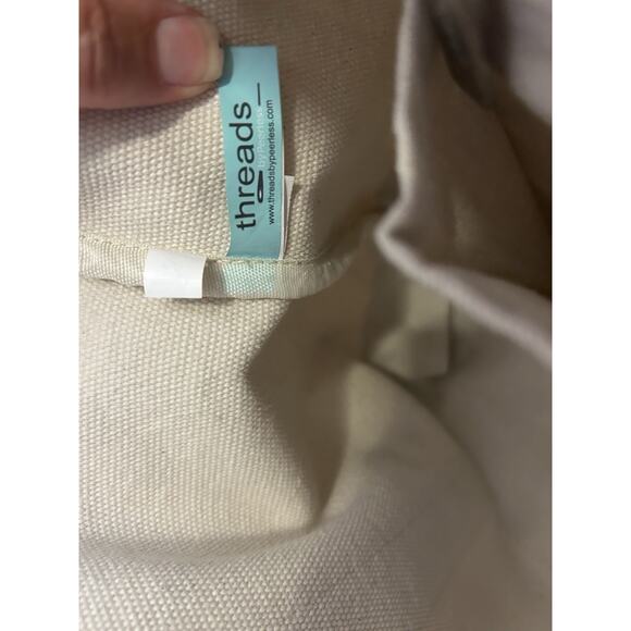 The Ritz-Carlton Canvas Boat Tote Bag Beige Blue Beach 5 Star Luxury RARE Naples - Picture 15 of 16